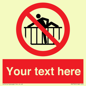 Custom prohibition do not cross barrier